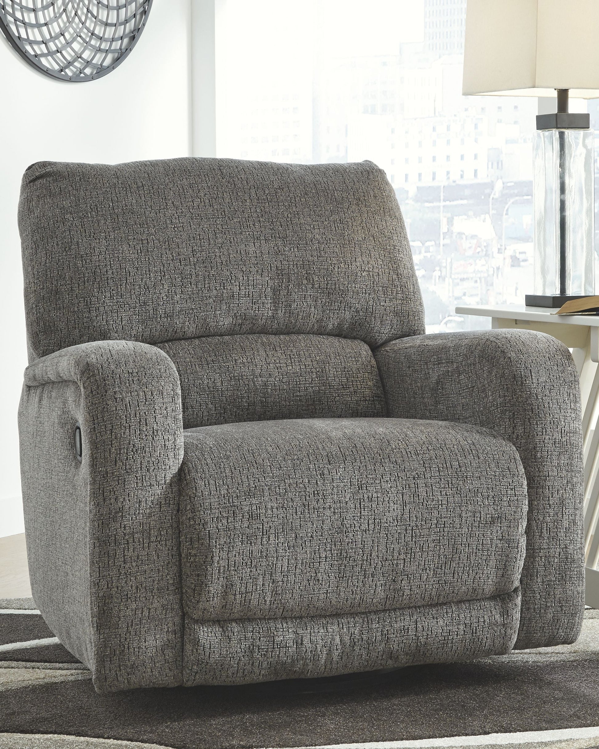Ashley Furniture Wittlich - Slate - Swivel Glider Recliner | Meri Furniture