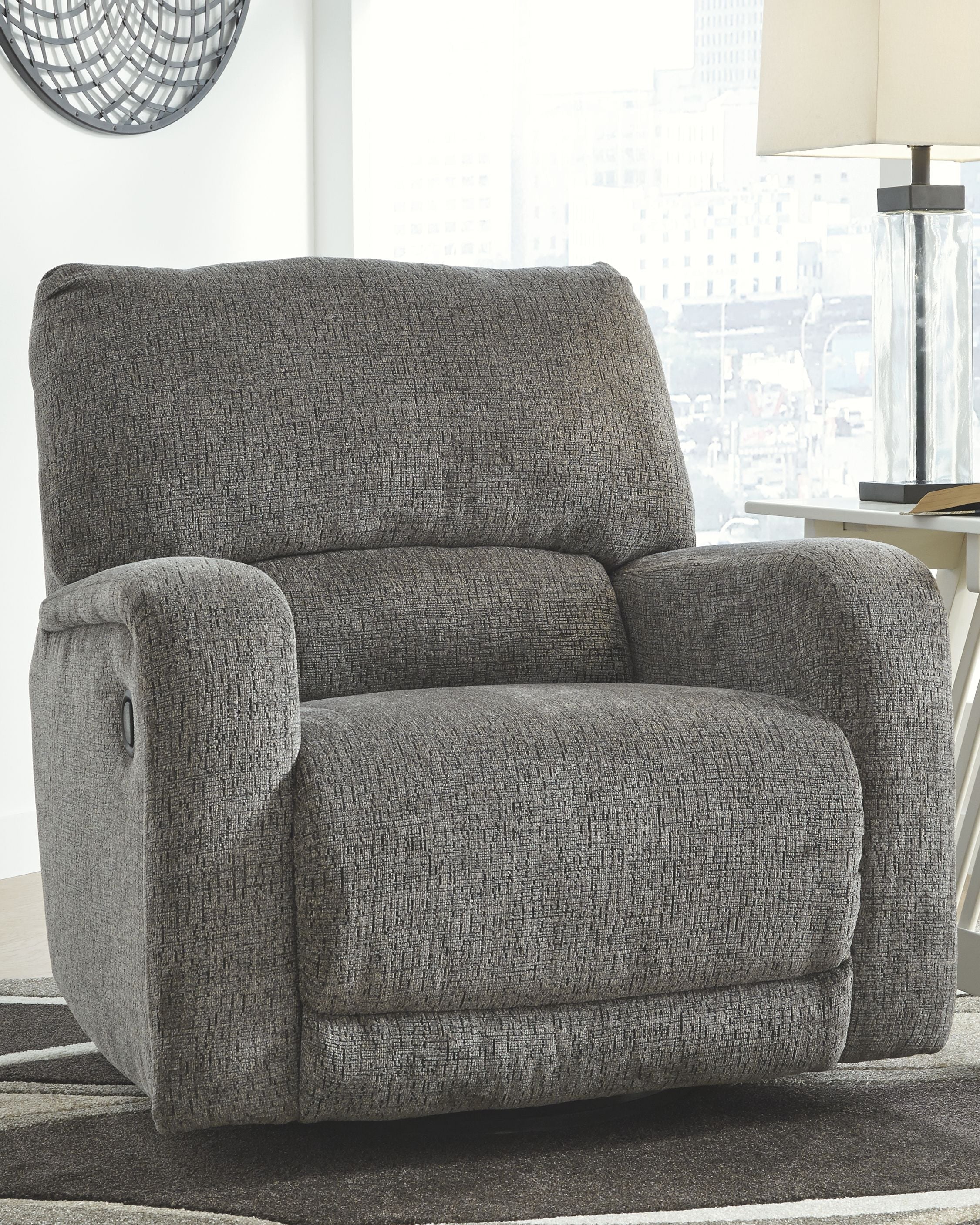 Ashley Furniture Wittlich - Slate - Swivel Glider Recliner | Meri Furniture