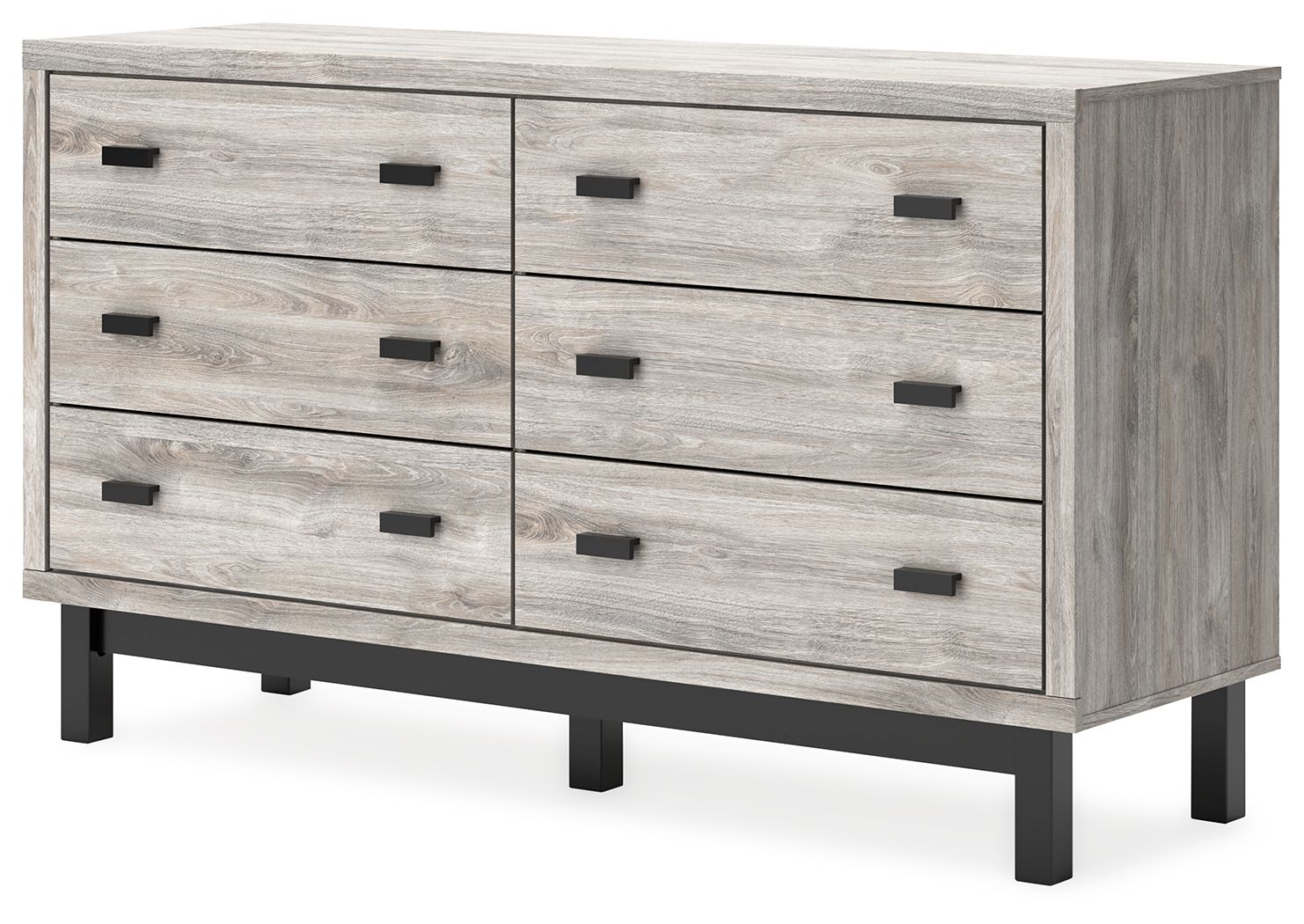 Signature Design by Ashley® Vessalli - Black / Gray - Six Drawer Dresser | Meri Furniture