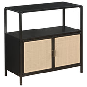 Coaster Fine Furniture Amherst - 2-Door Radio Weave Cane Metal Accent Cabinet | Meri Furniture