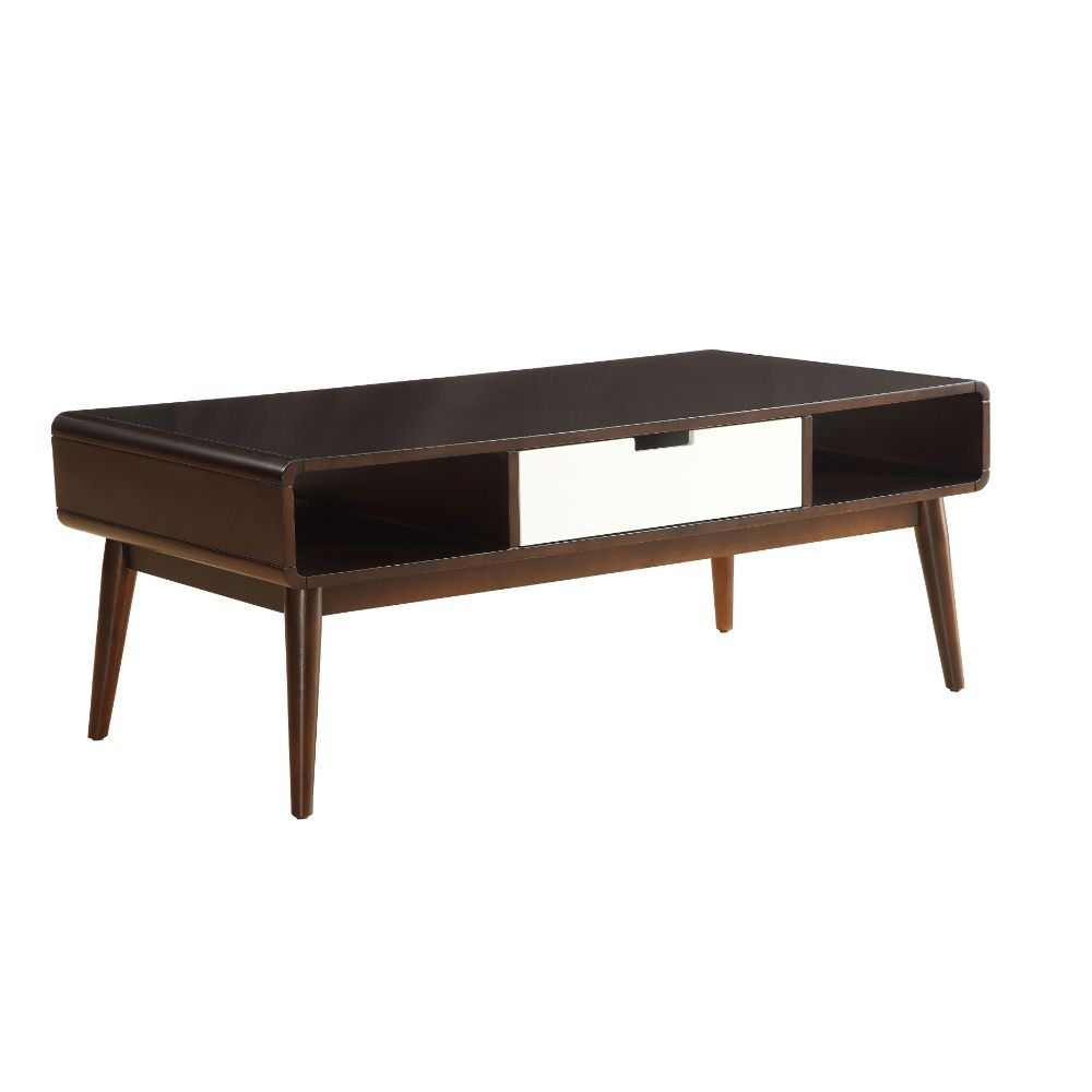 Christa - Coffee Table - Espresso & White