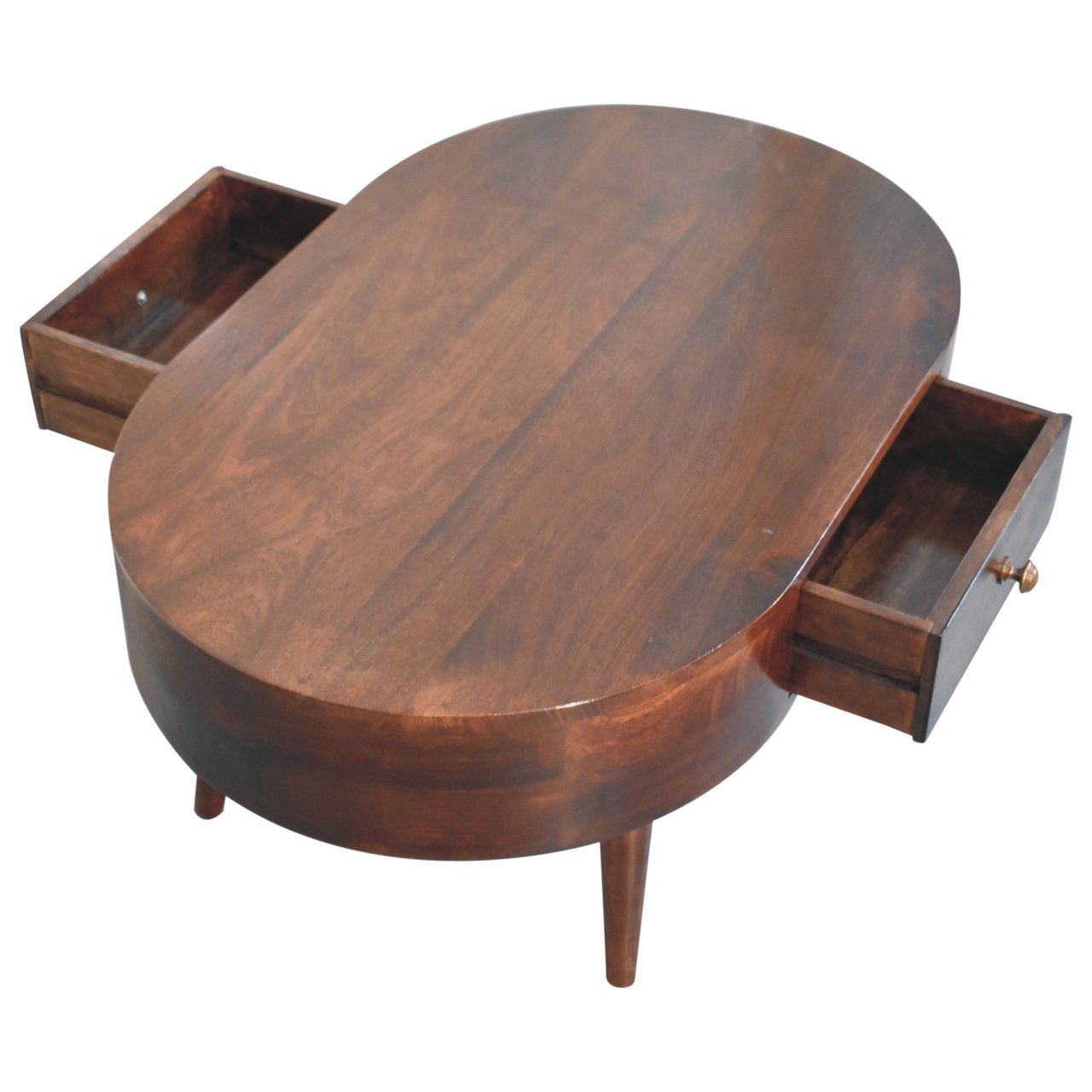Rounded Wood Table