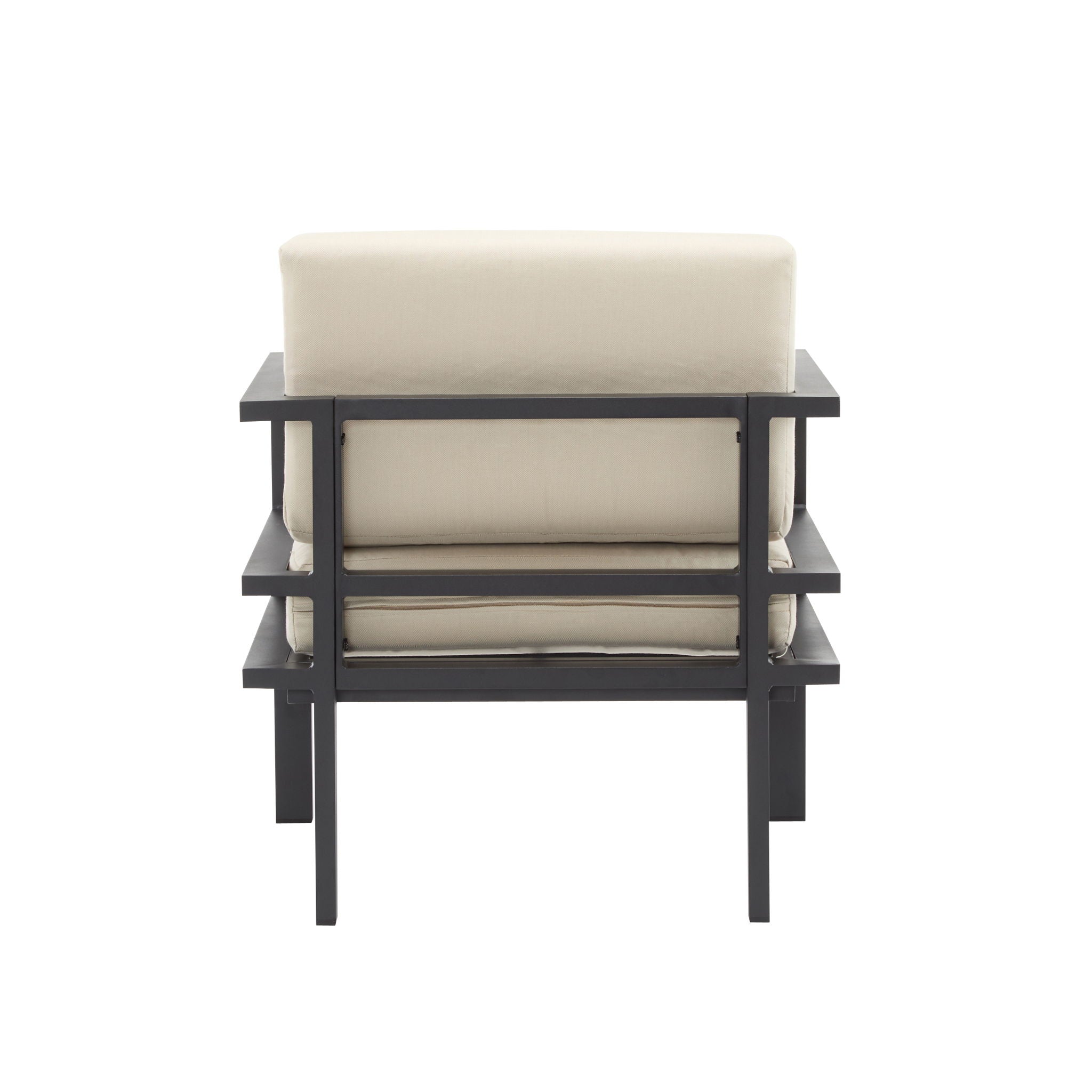 Modern Outdoor Lounge Chair With Aluminum Frame And Weather Resistant Cushions