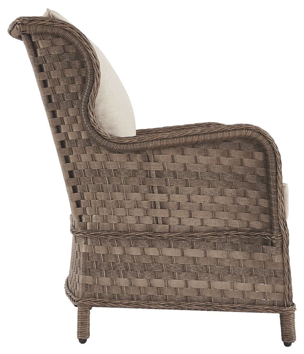 Signature Design by Ashley® Clear Ridge - Light Brown - Lounge Chair W/Cushion (Set of 2) | Meri Furniture