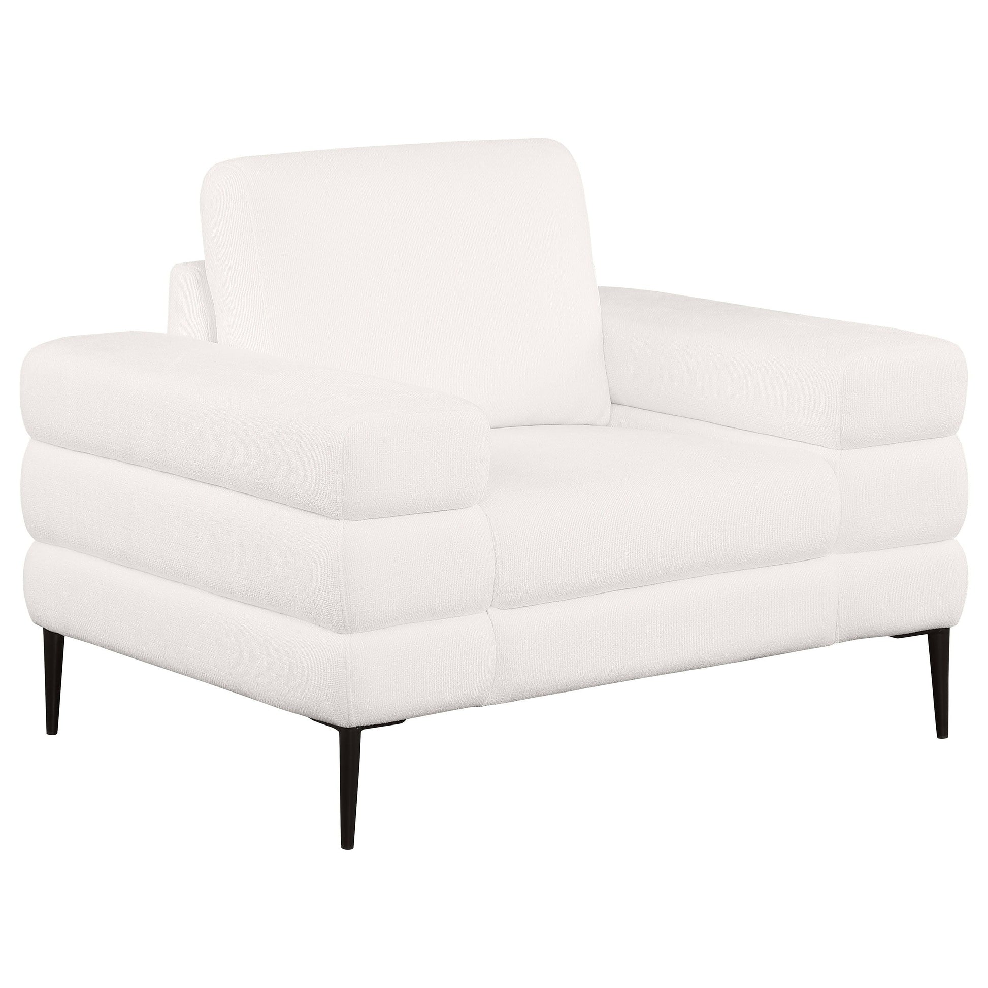 Coaster Fine Furniture Jessel - Chenille Upholstered Track Arm Chair - Ivory | Meri Furniture