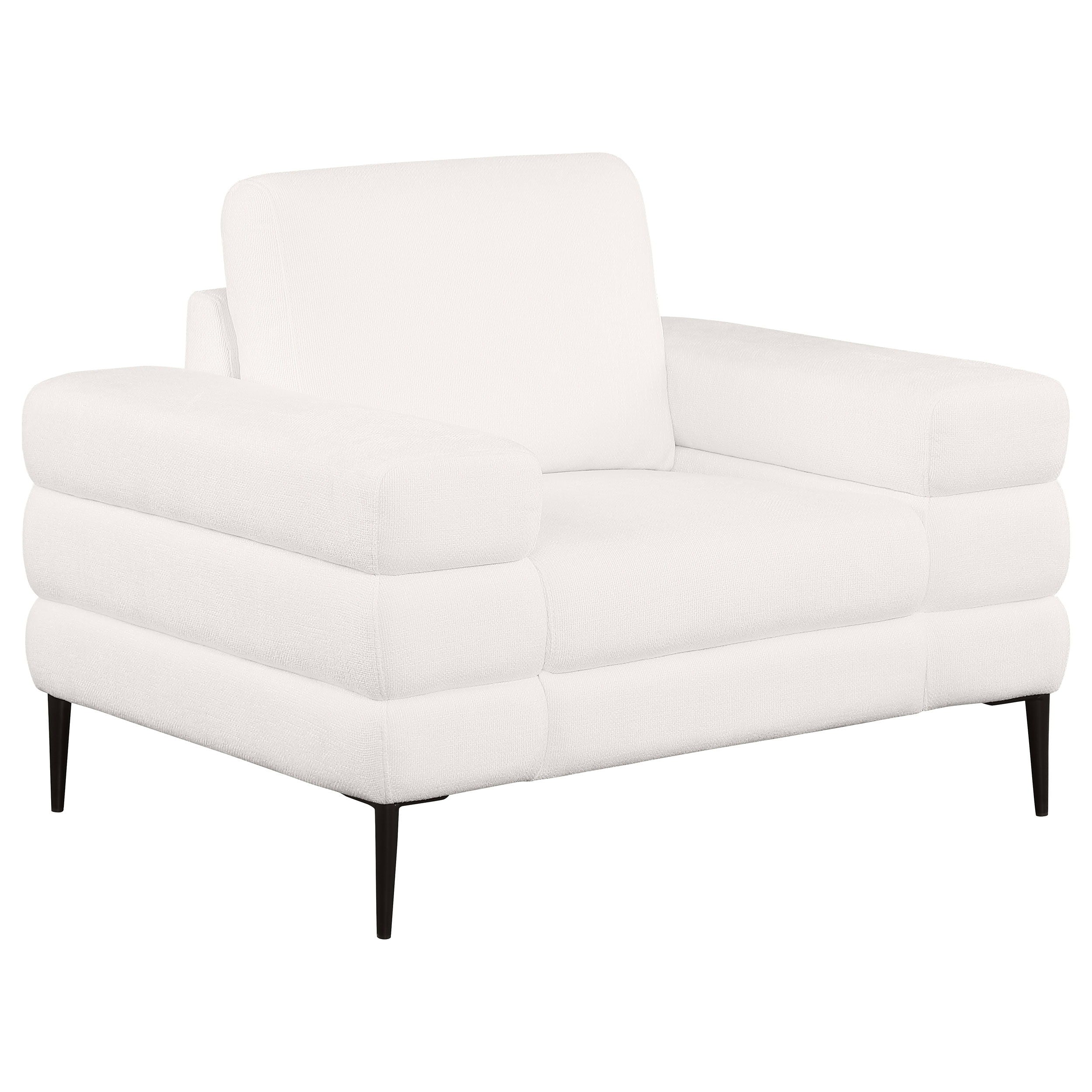 Coaster Fine Furniture Jessel - Chenille Upholstered Track Arm Chair - Ivory | Meri Furniture