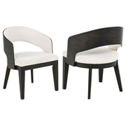 Leandro - Upholstered Dining Arm Chair (Set of 2) - Burnished Black / Cream