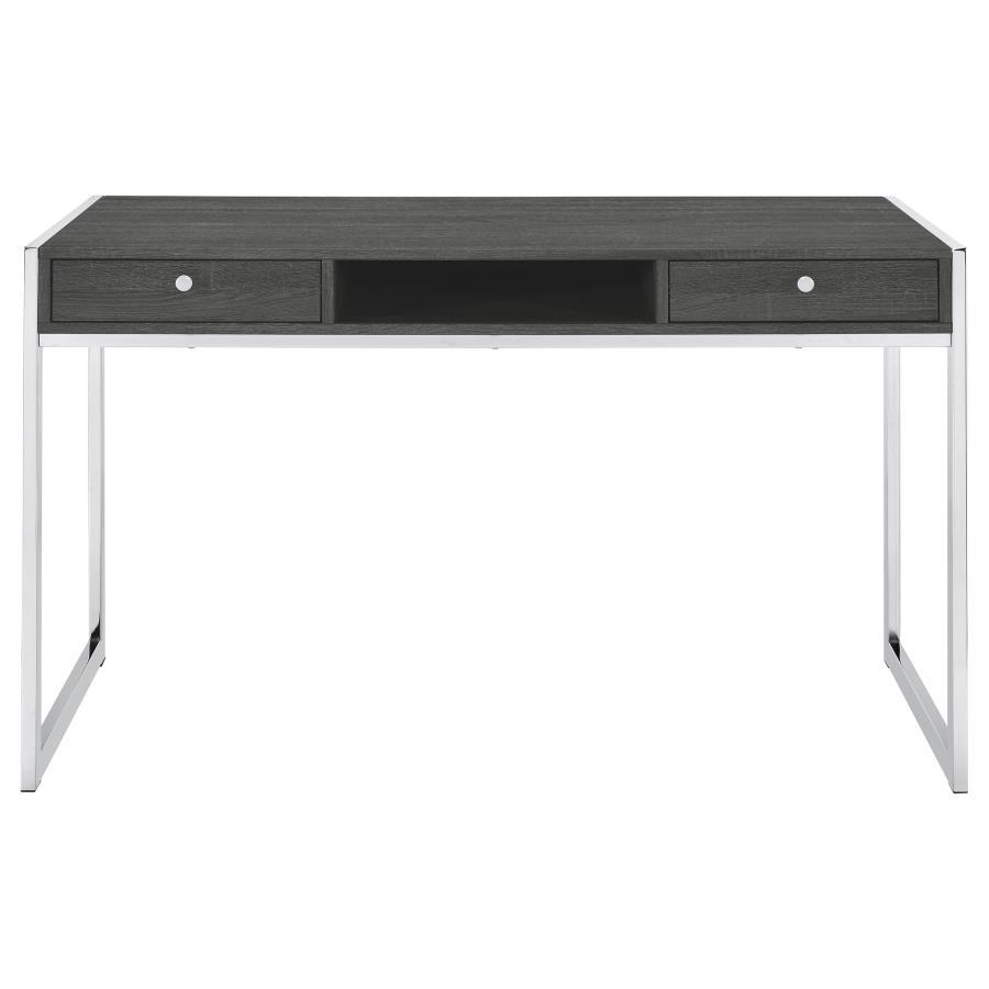Coaster Fine Furniture Wallice - 2-Drawer Writing Desk - Weathered Gray | Meri Furniture