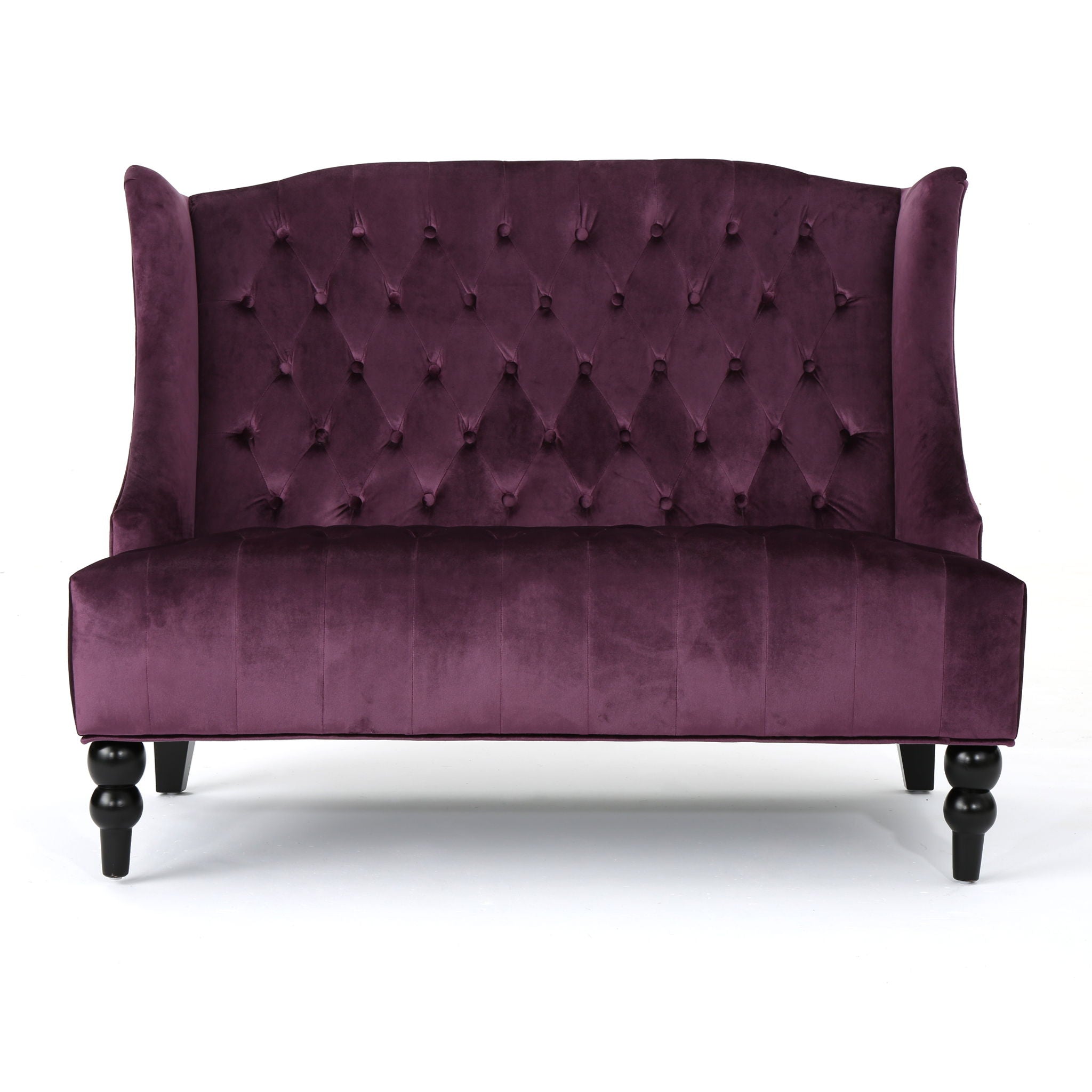 Nurturing - Upholstered Loveseat With Wing Back And Diamond Tufting