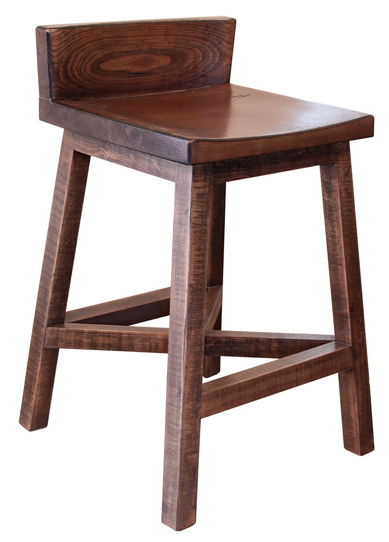International Furniture Direct Pueblo - Wooden Seat & Base Stool (Set of 2) | Meri Furniture