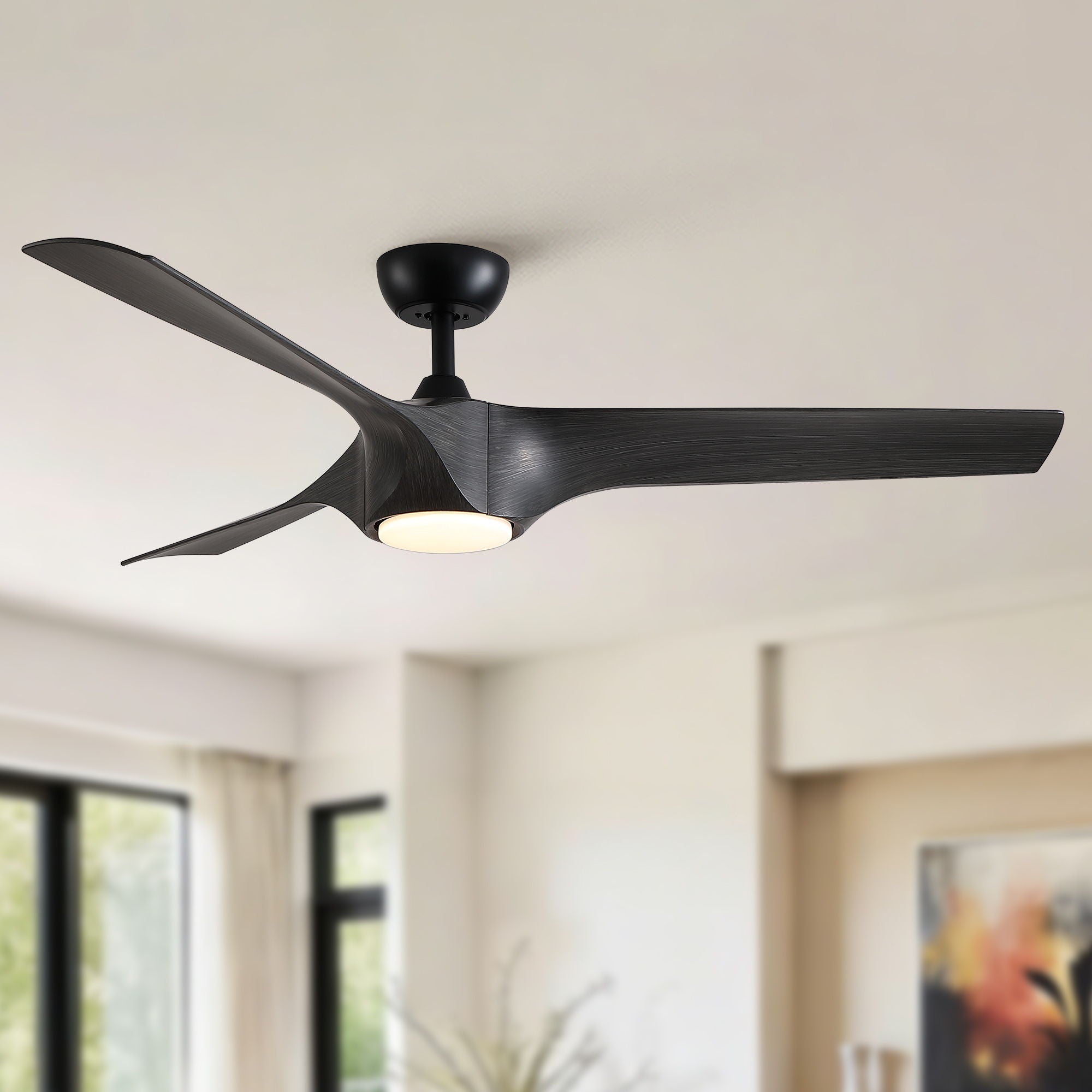 Reversible Quiet Motor Ceiling Fan Light With ABS Blades