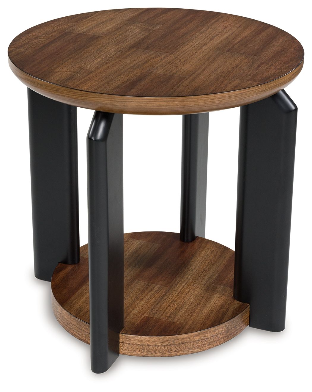 Signature Design by Ashley® Kraeburn - Brown / Black - Round End Table | Meri Furniture
