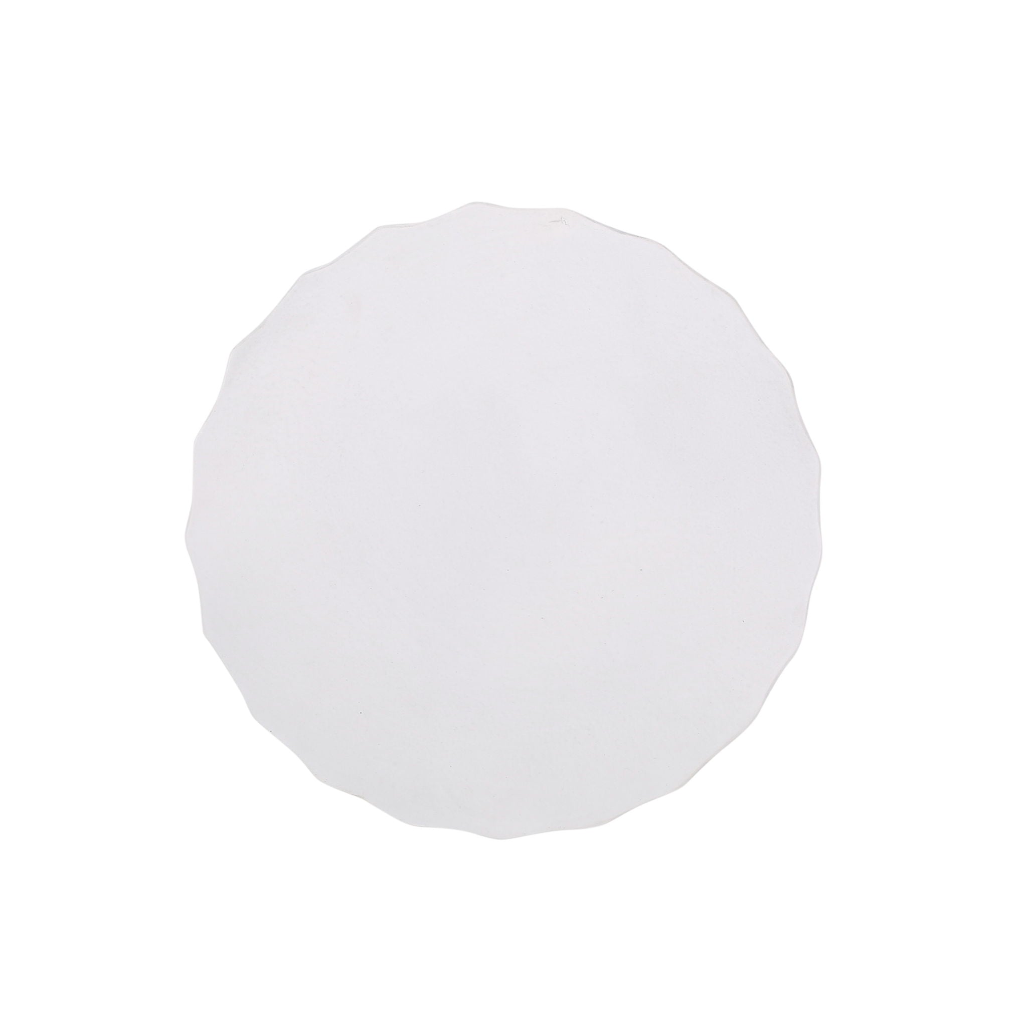 Outdoor End Table With Scallop Edge - Antique White