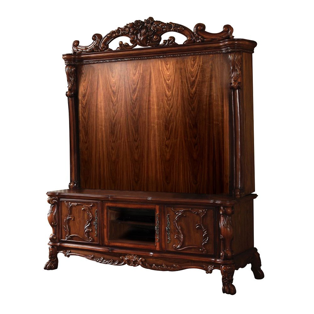ACME Dresden - Entertainment Center - Cherry Oak - 81" | Meri Furniture