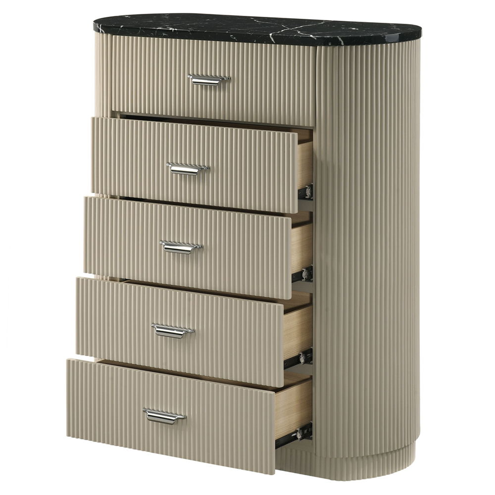 Travonte - Chest - Gray / Beige