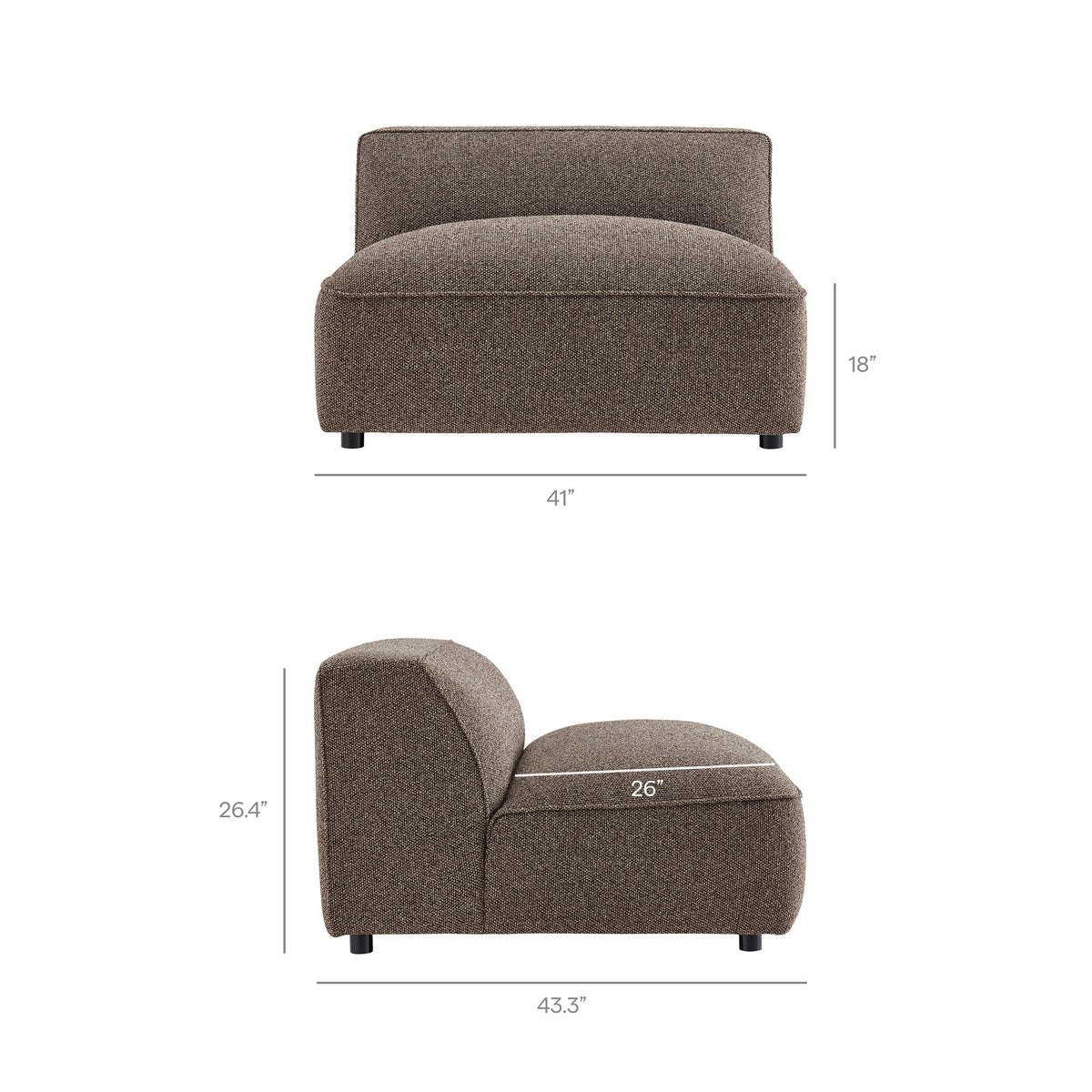 Auren 6 Piece Lattice Bouclé Upholstered Modular Sectional by Modway
