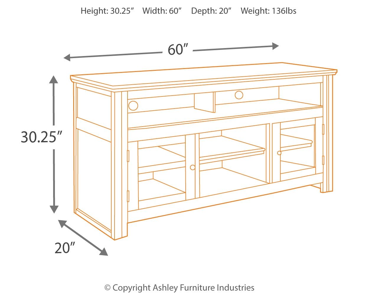 Ashley Furniture Harpan - TV Stand | Meri Furniture
