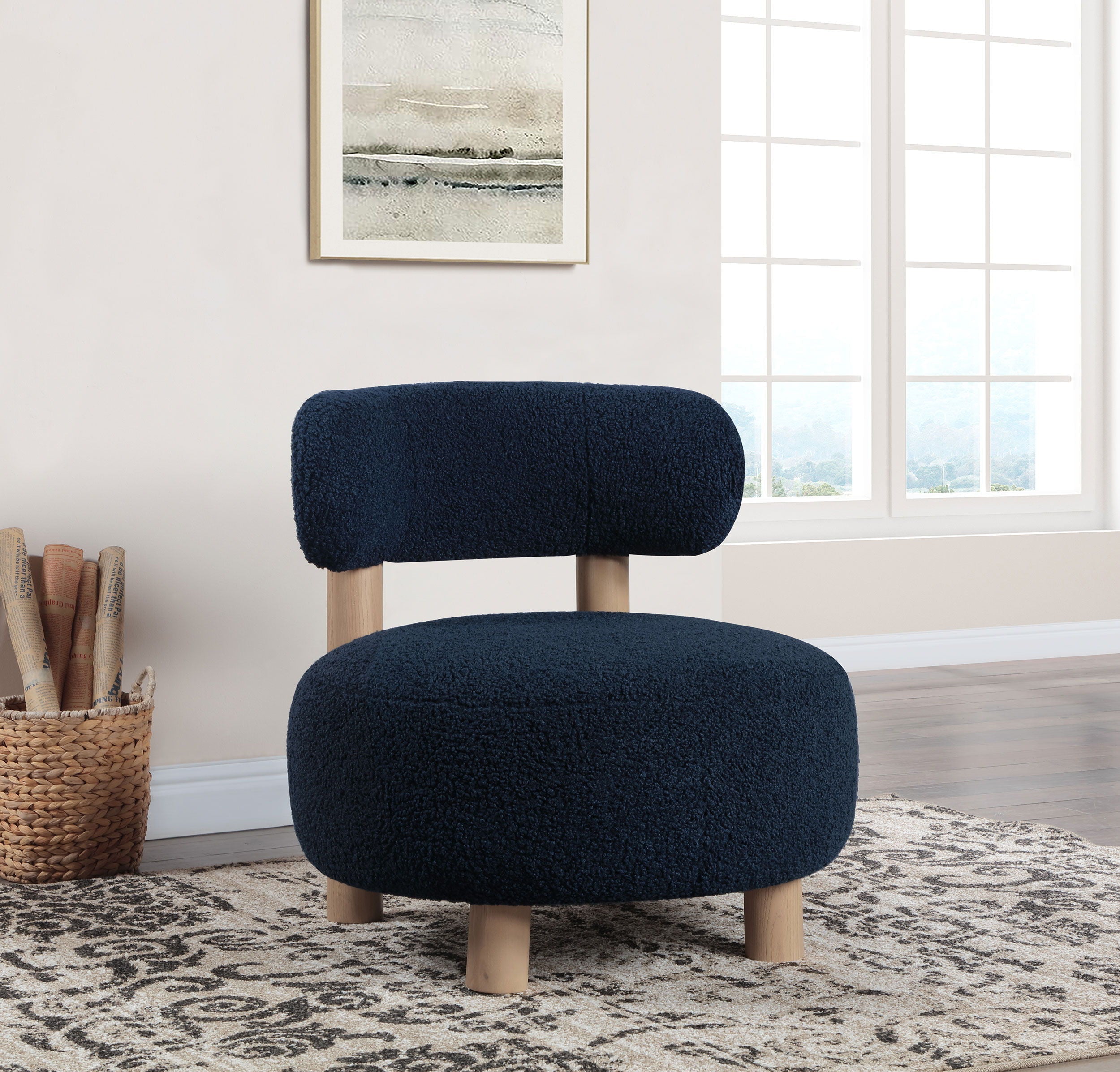 Coaster Fine Furniture Zonie - Boucle Upholstered Barrel Back Accent Chair | Meri Furniture