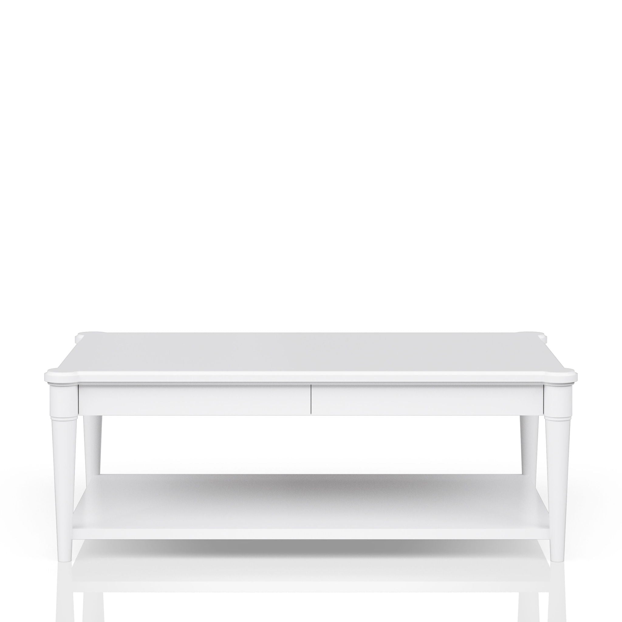 Cocktail Table With Two Storage Drawers And Casters