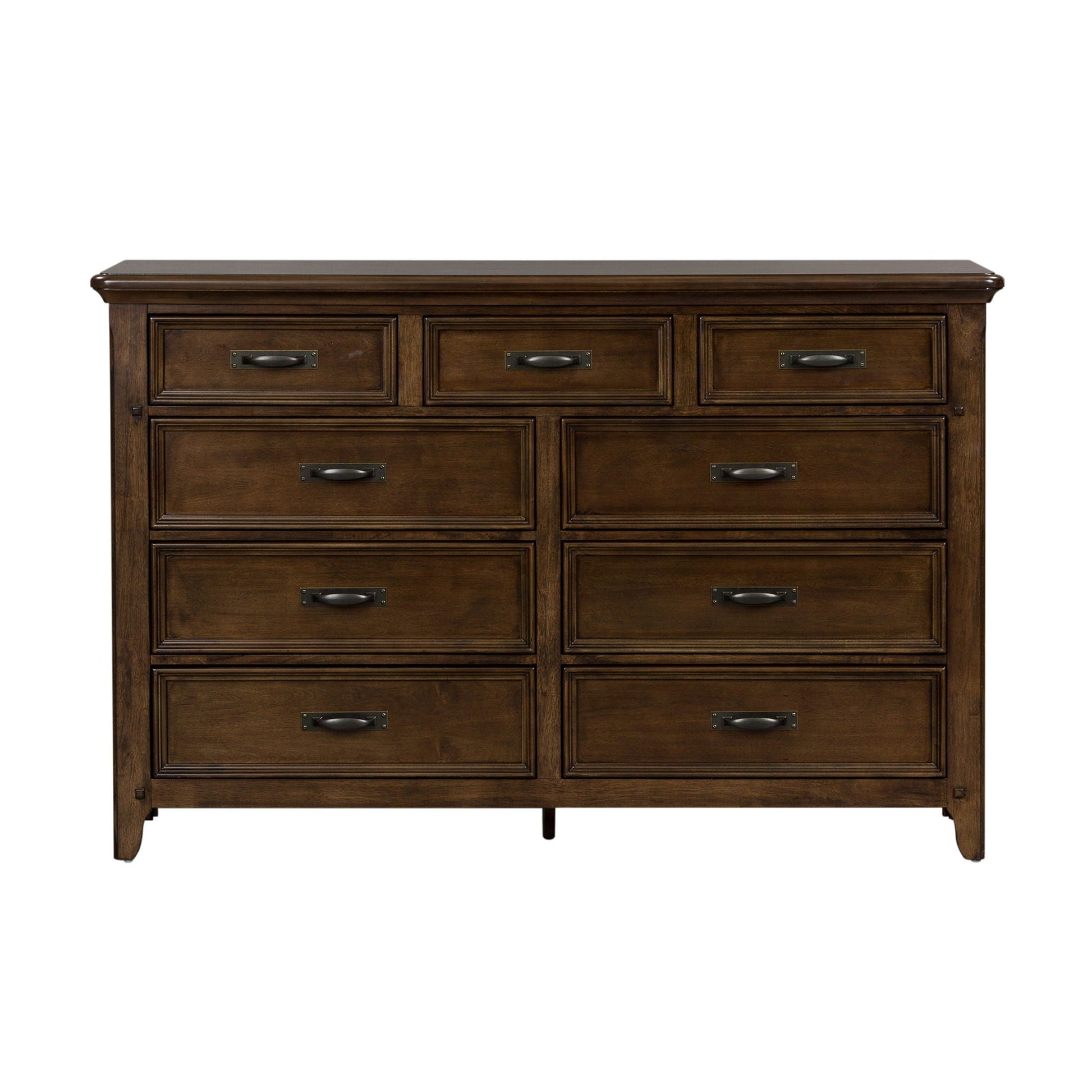 Liberty Furniture Saddlebrook - 9 Drawer Dresser - Dark Brown | Meri Furniture