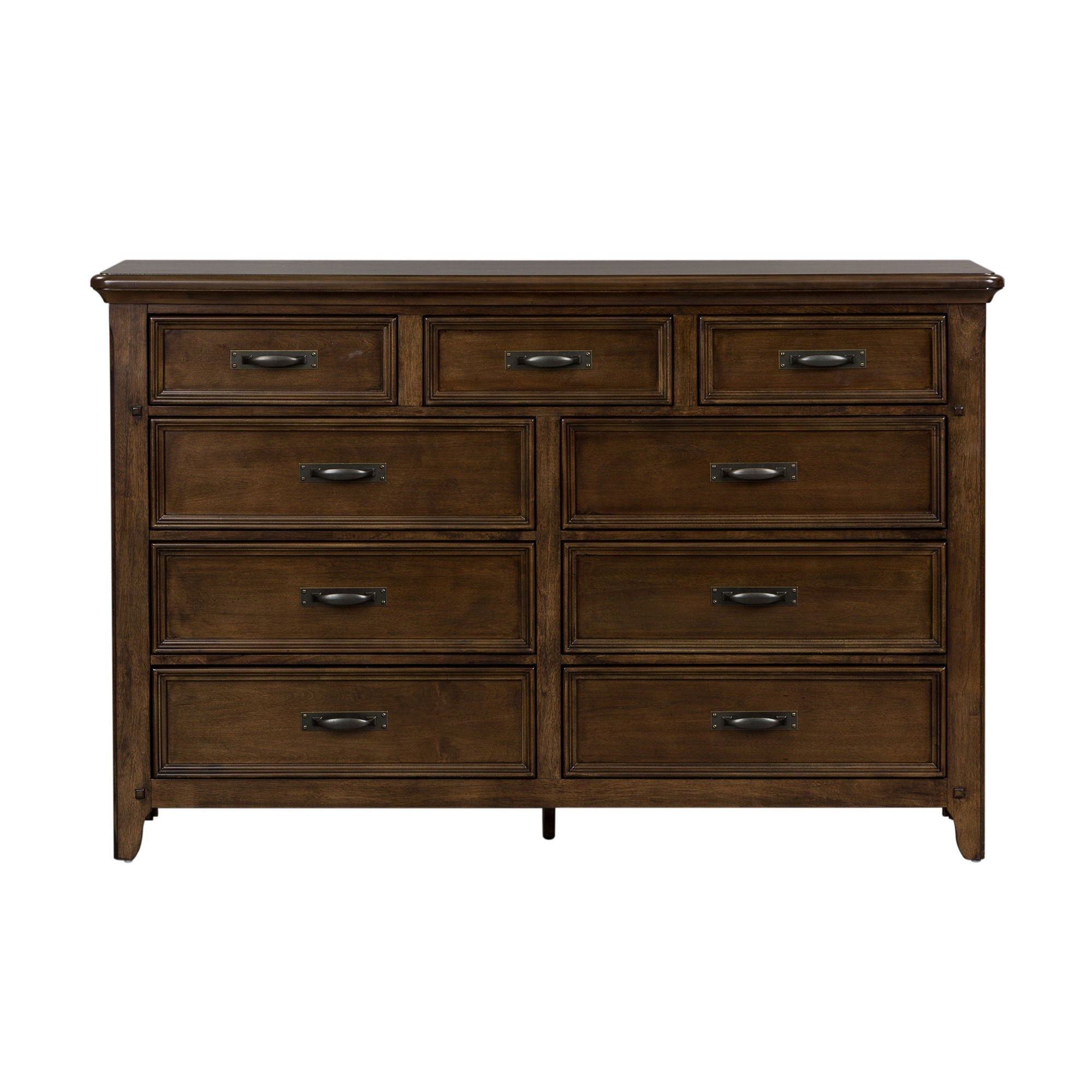 Liberty Furniture Saddlebrook - 9 Drawer Dresser - Dark Brown | Meri Furniture