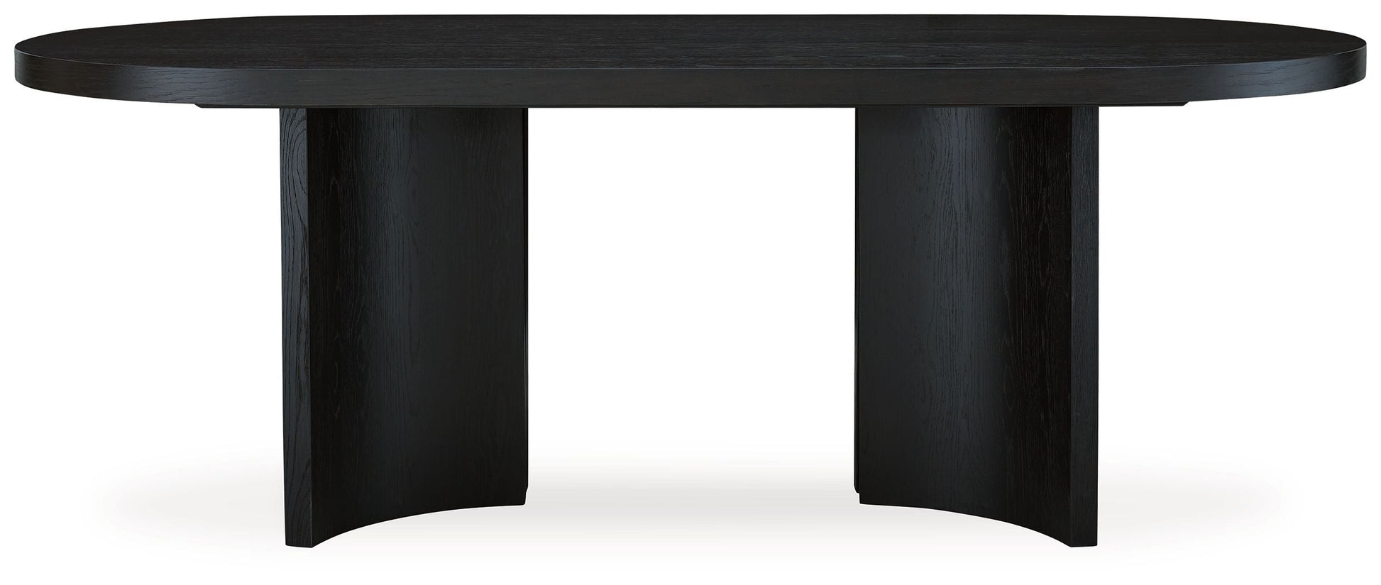 Signature Design by Ashley® Rowanbeck - Black - Oval Dining Room Table | Meri Furniture