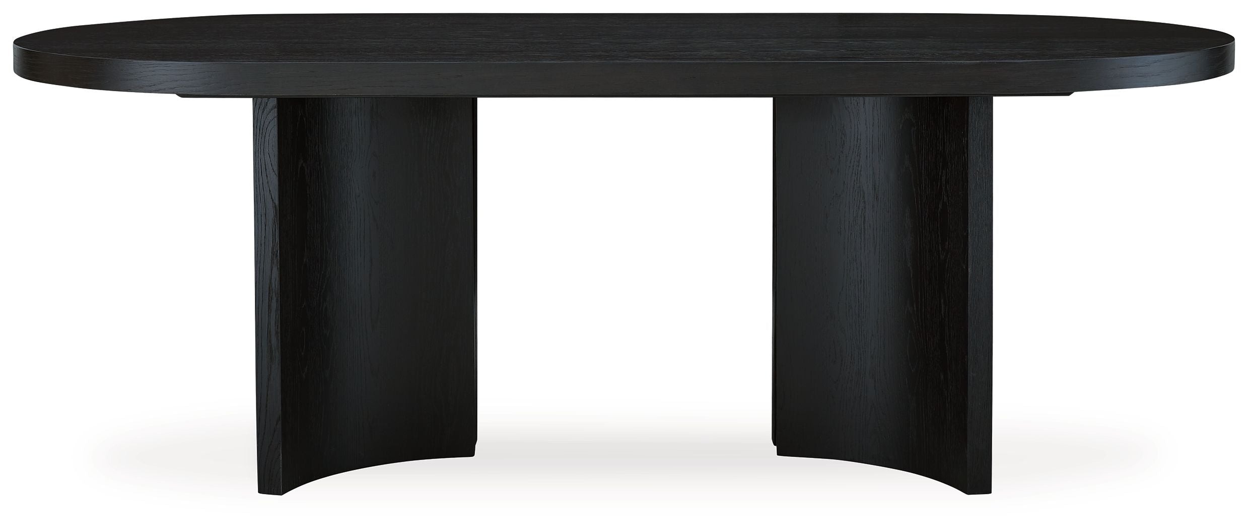 Signature Design by Ashley® Rowanbeck - Black - Oval Dining Room Table | Meri Furniture