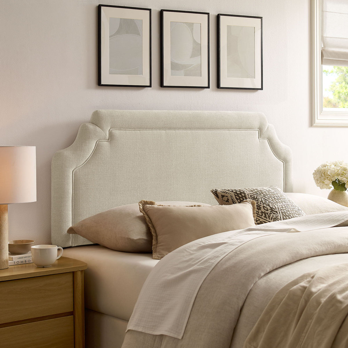 Magnolia Upholstered Fabric Full Size Headboard by Modway