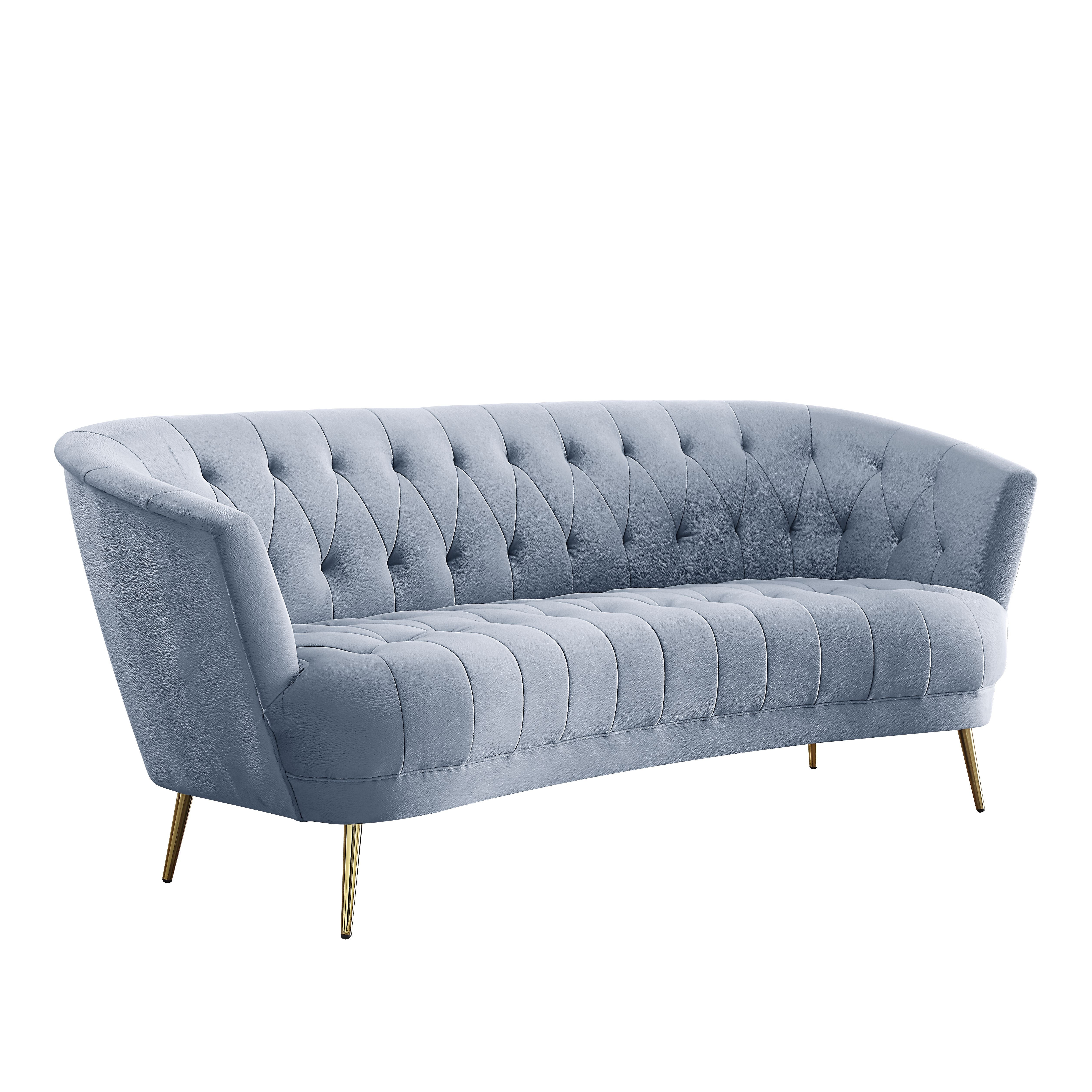 ACME Bayram - Sofa - Light Gray Velvet | Meri Furniture