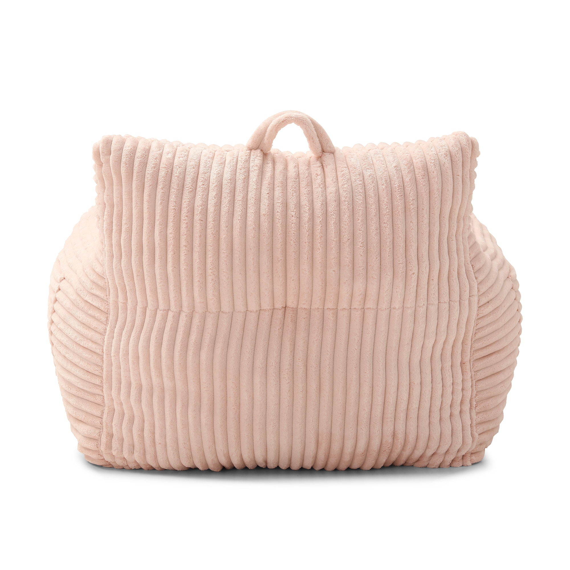 Giant Plush Bean Bag Chair With Armrests And Footstool