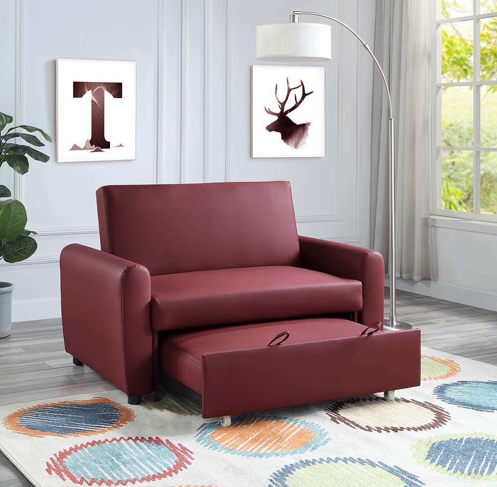 ACME Caia - Sofa - Red Fabric | Meri Furniture