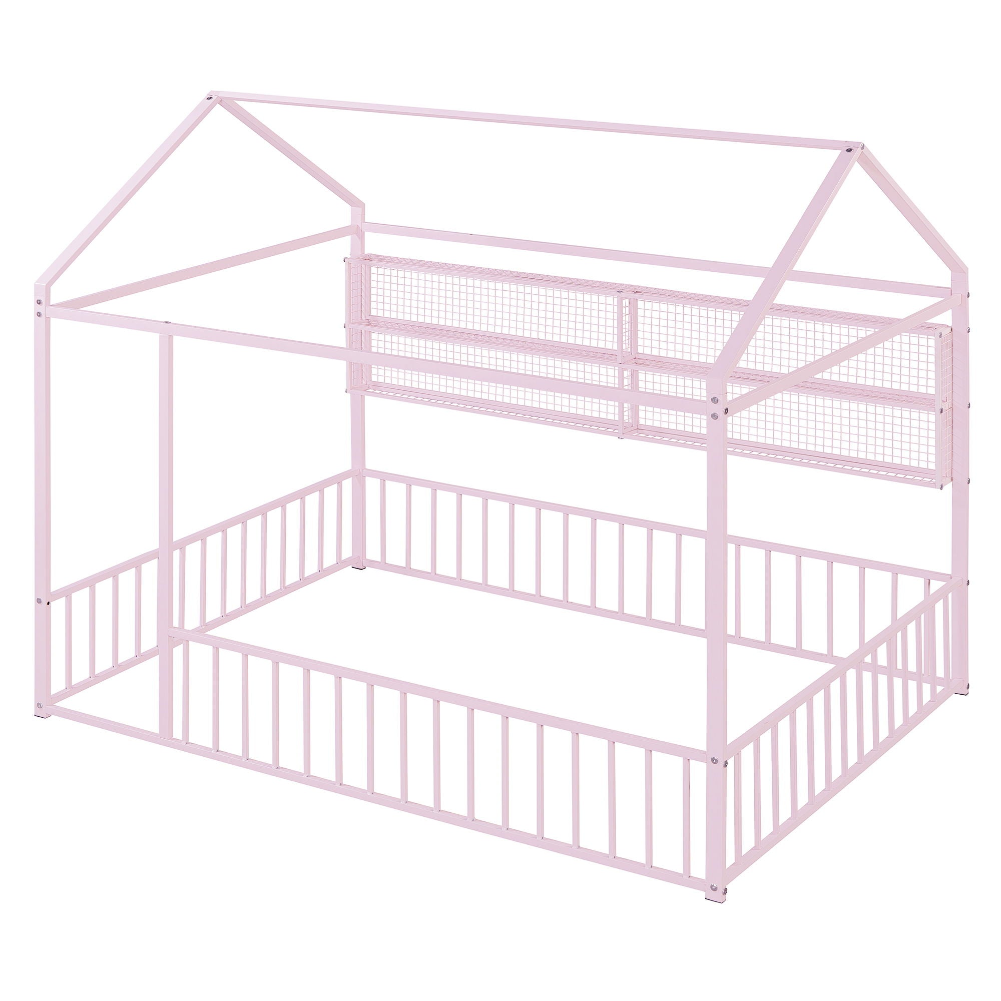 House Frame With Fence And Shelves