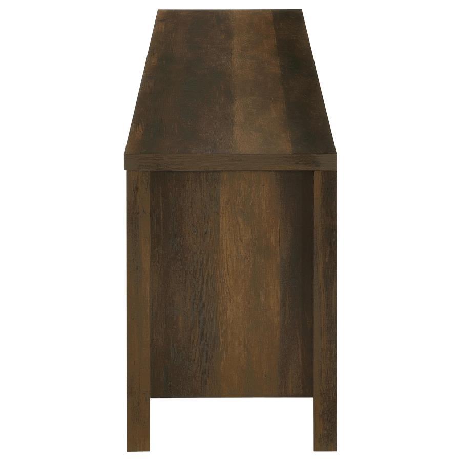 Carey - 79" TV Stand Fireplace Media Console - Dark Pine