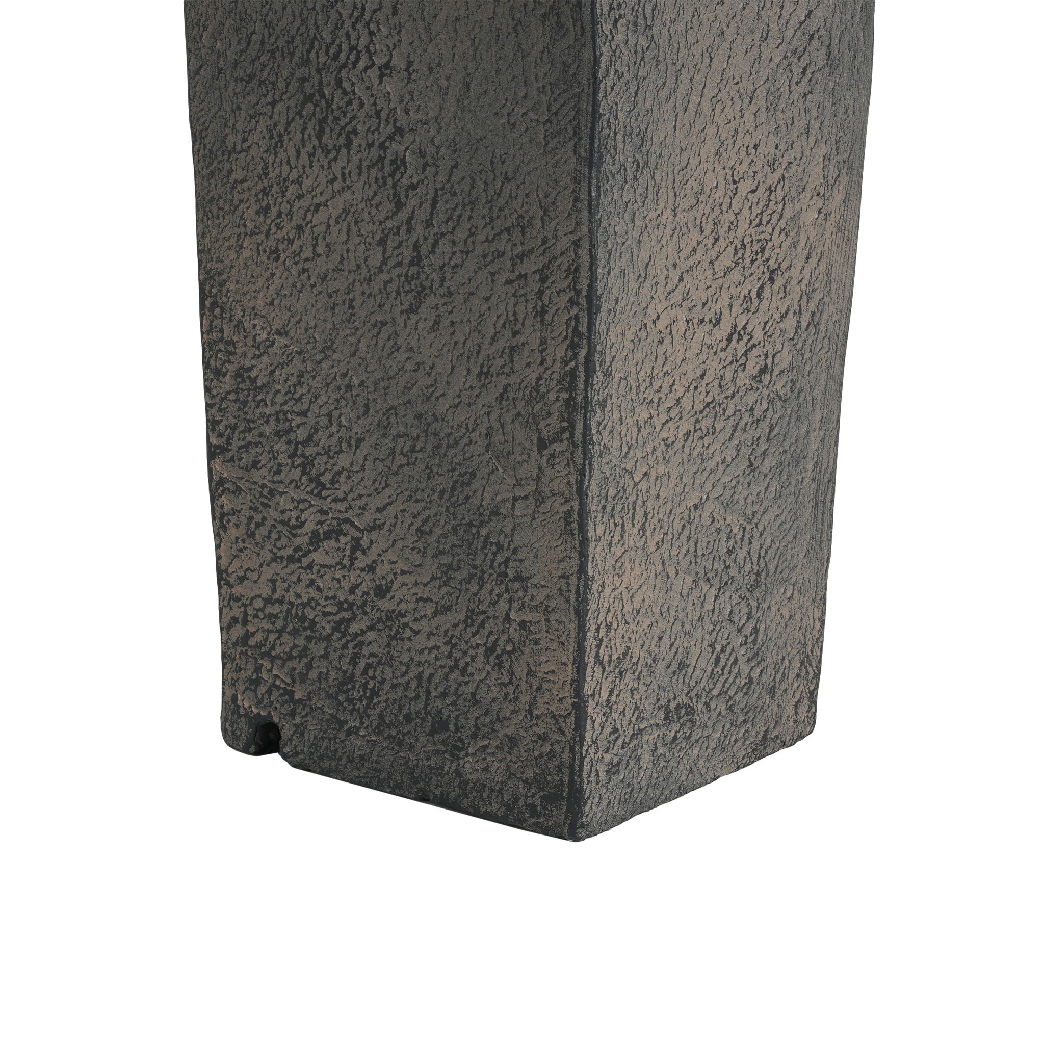 Minimalist Column Fountain With LED Lighting, Outdoor Decor For Patio, Porch And Garden - Gray