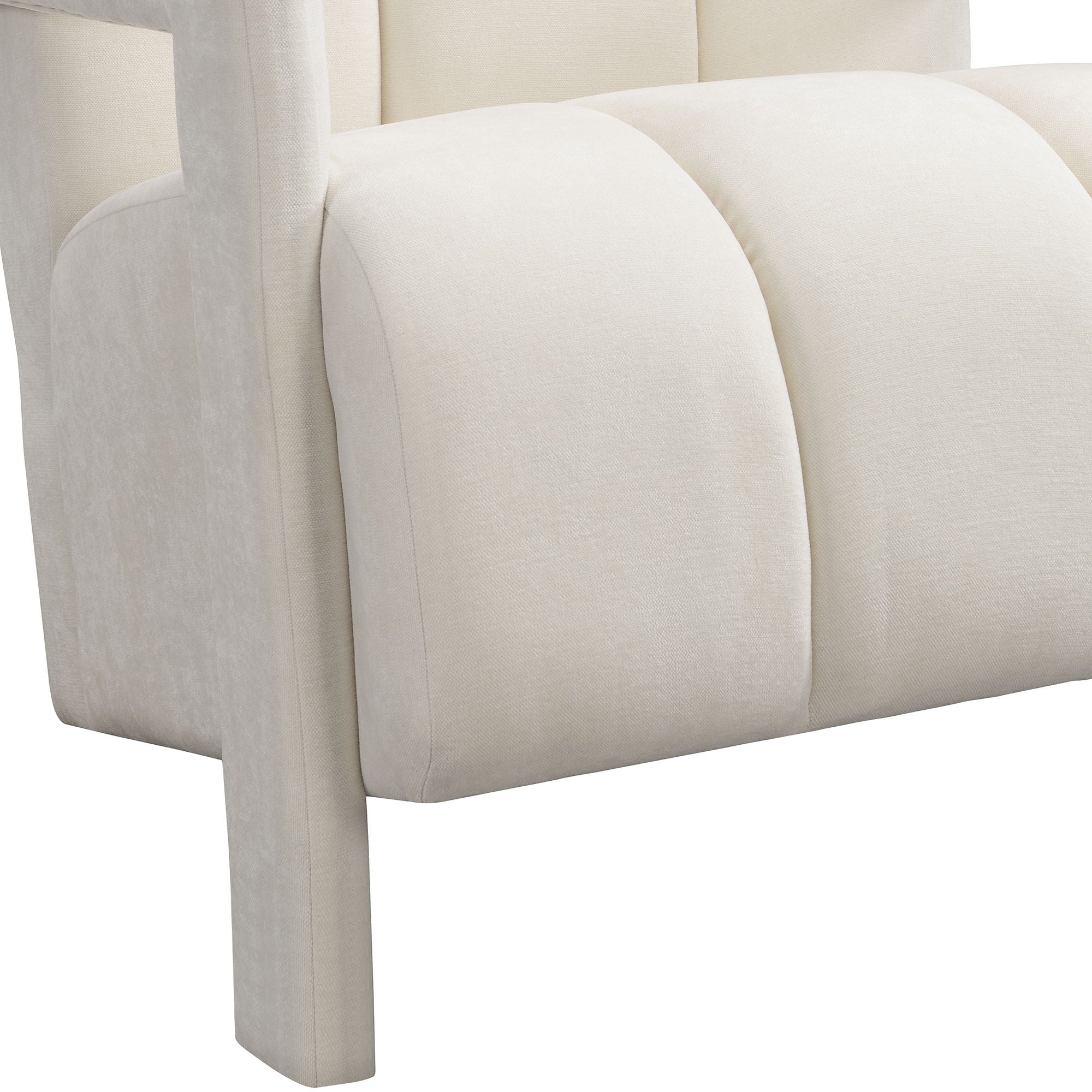 Modern Minimalist Leisure Armchair With L Shaped Armrests