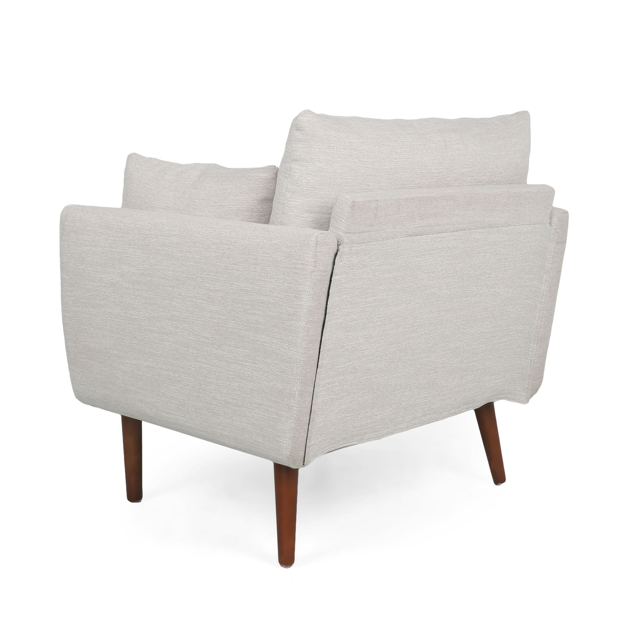 Luminate - Upholstered Fabric Club Chair With Tapered Legs And 2 Accent Pillows