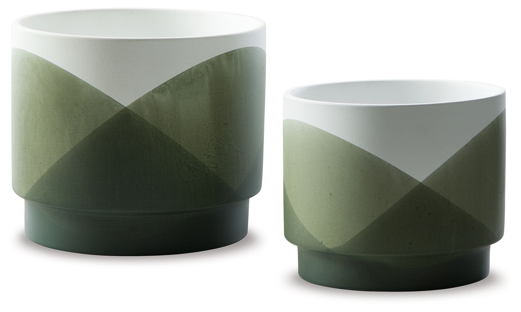Signature Design by Ashley® Ardenridge - Green / White - Planter Set (Set of 2) | Meri Furniture