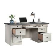 Executive Home Office Desk in Glacier Oak