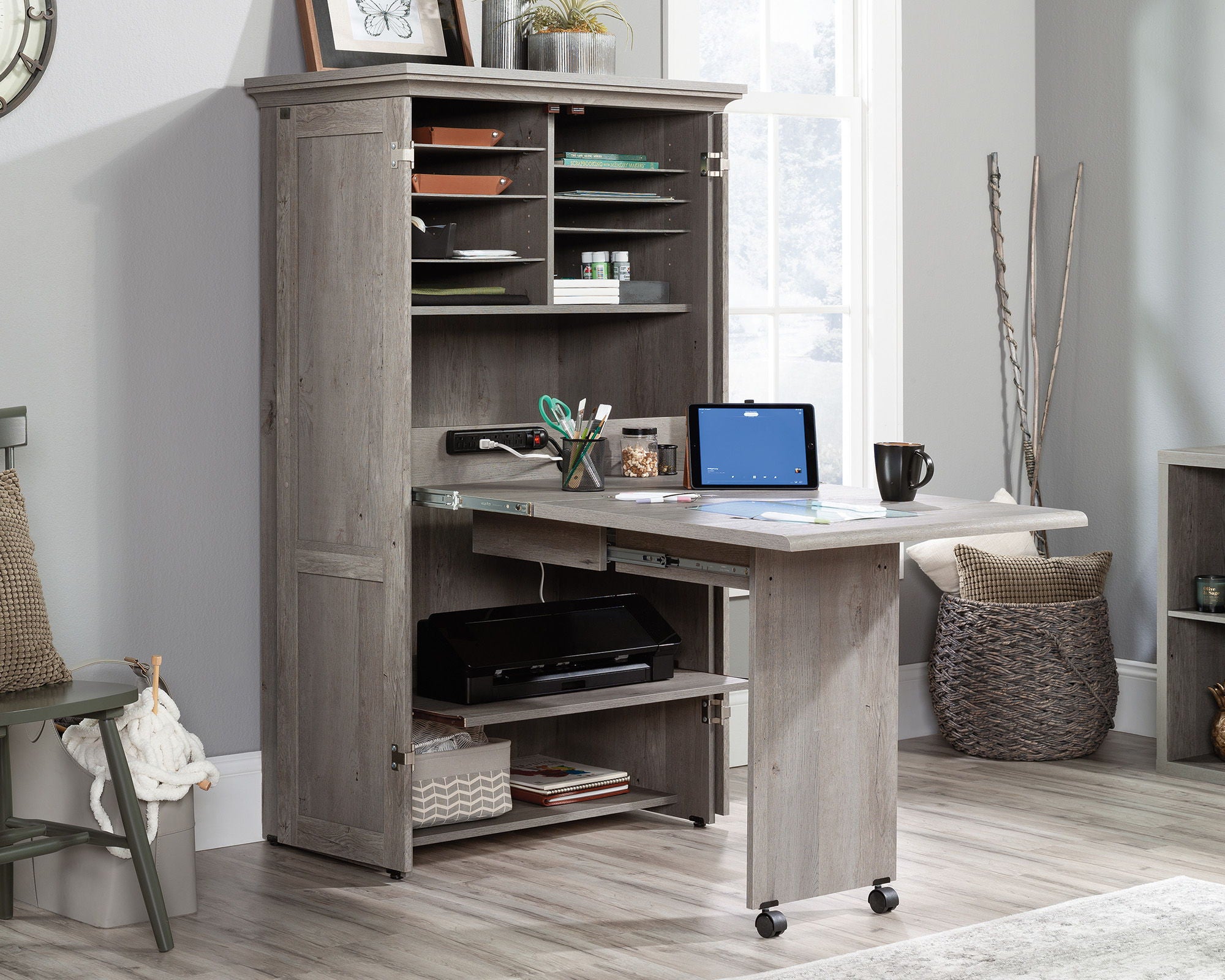 Craft & Sewing Armoire in Mystic Oak