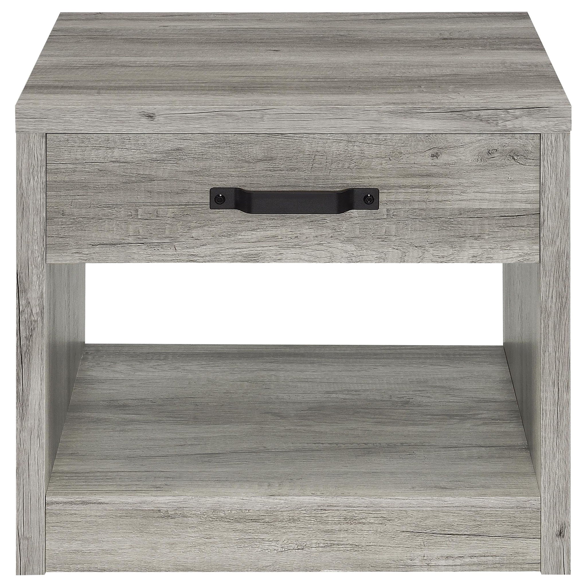 Nuberg - 2 Piece And End Table Set With Storage Drawers - Gray