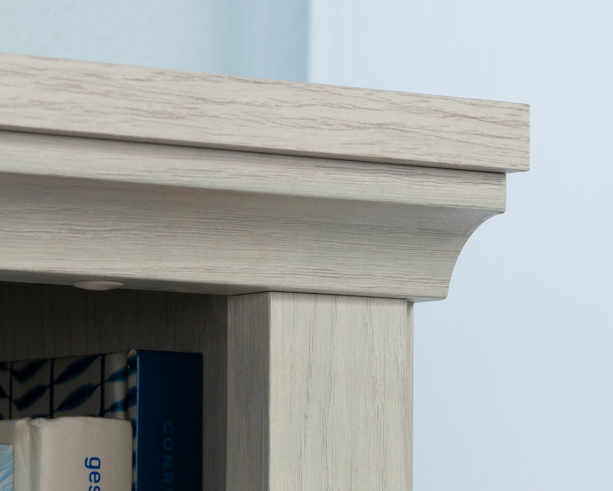 5-Shelf Bookcase with Doors in Glacier Oak