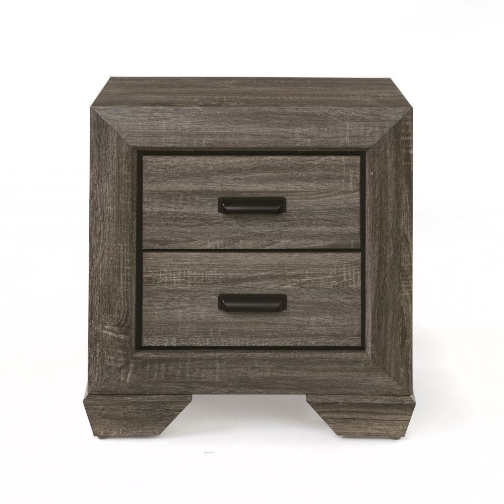 ACME Lyndon - Nightstand - Weathered Gray Grain | Meri Furniture