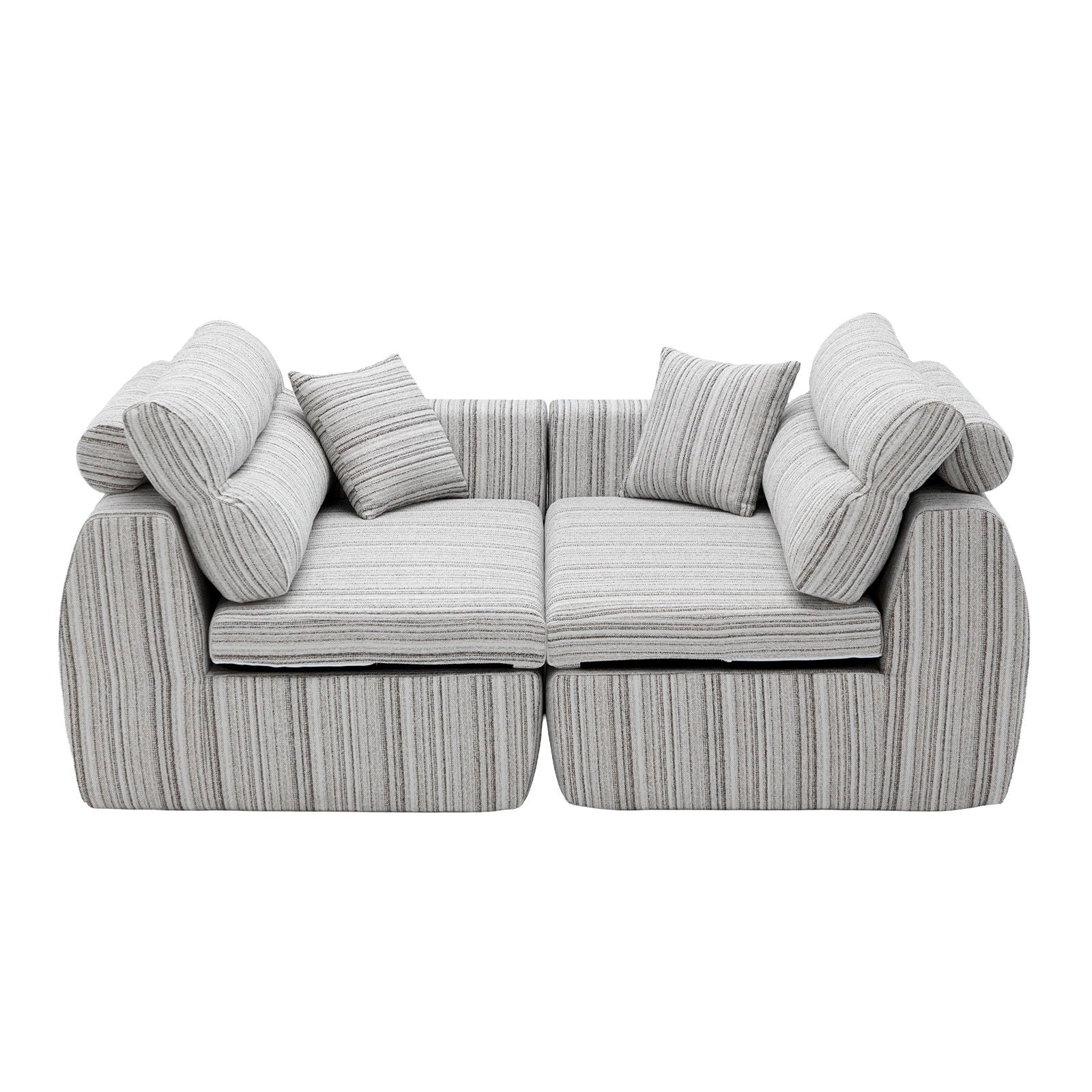 3 Seater, Couch With Throw Pillows For Living Room