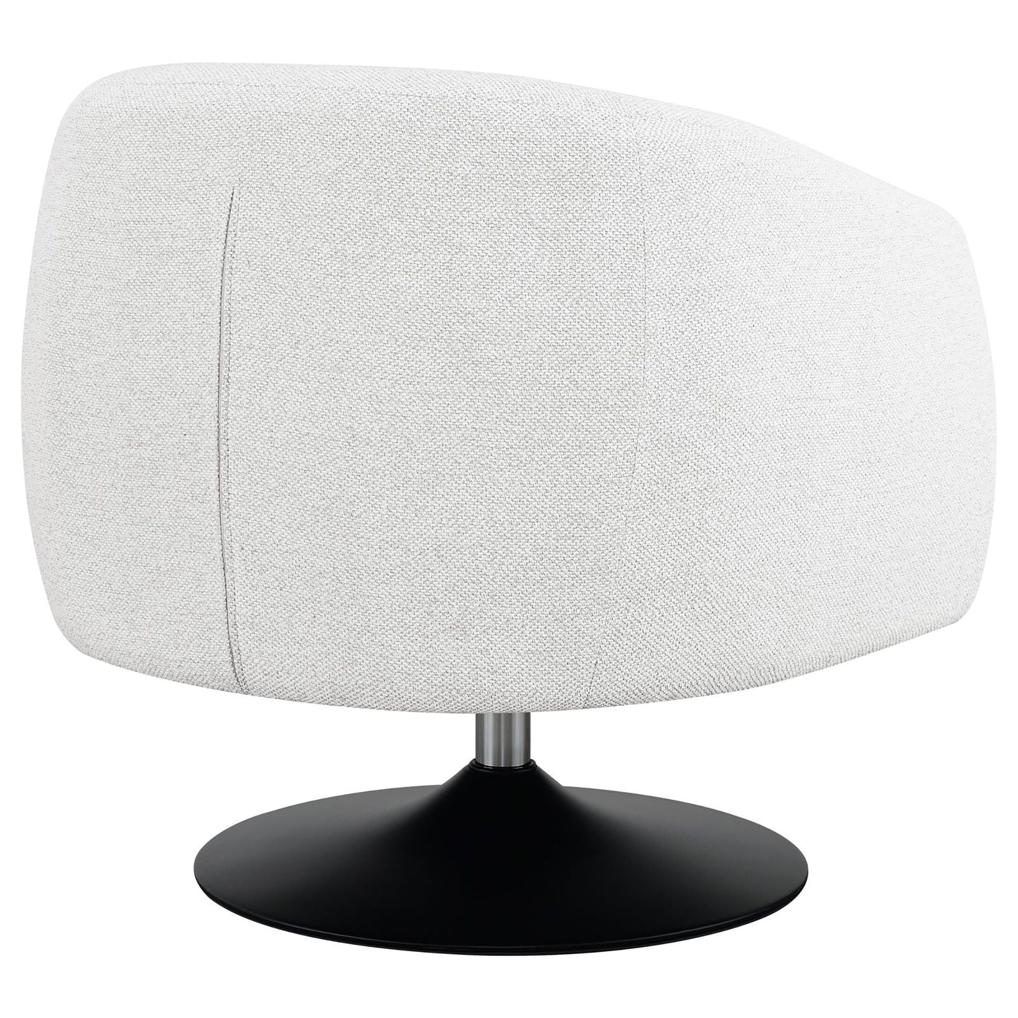 Upholstered Swivel Accent Chair, 360 Degree Rotation - Beige
