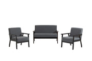 Bahamas Espresso Loveseat and 2 Chair Living Room Set