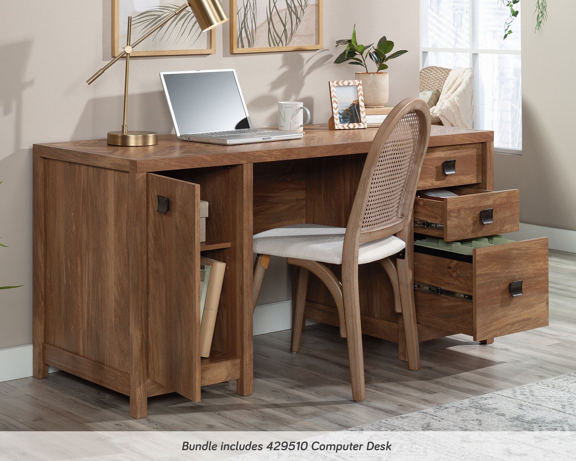 Computer Desk with Hutch Bundled Combo