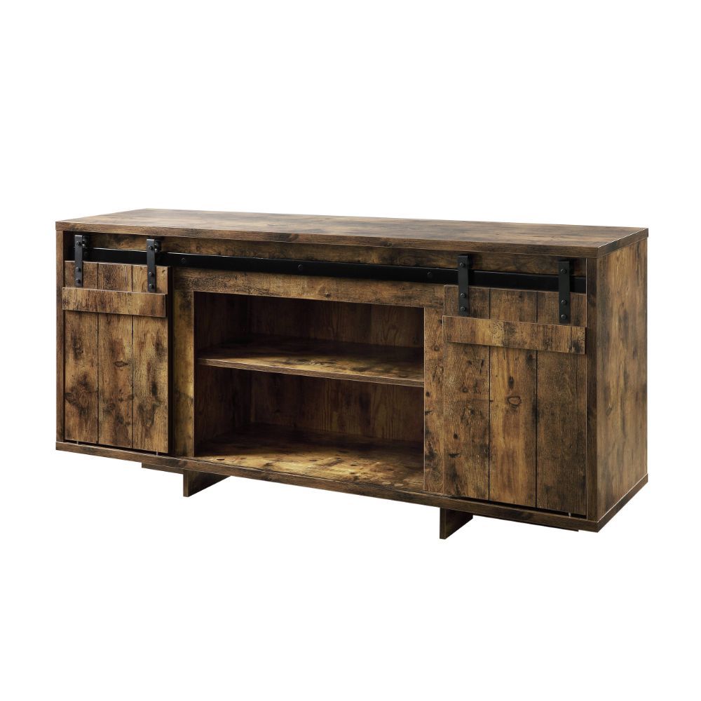 ACME Bellarosa - TV Stand - Rustic Oak | Meri Furniture
