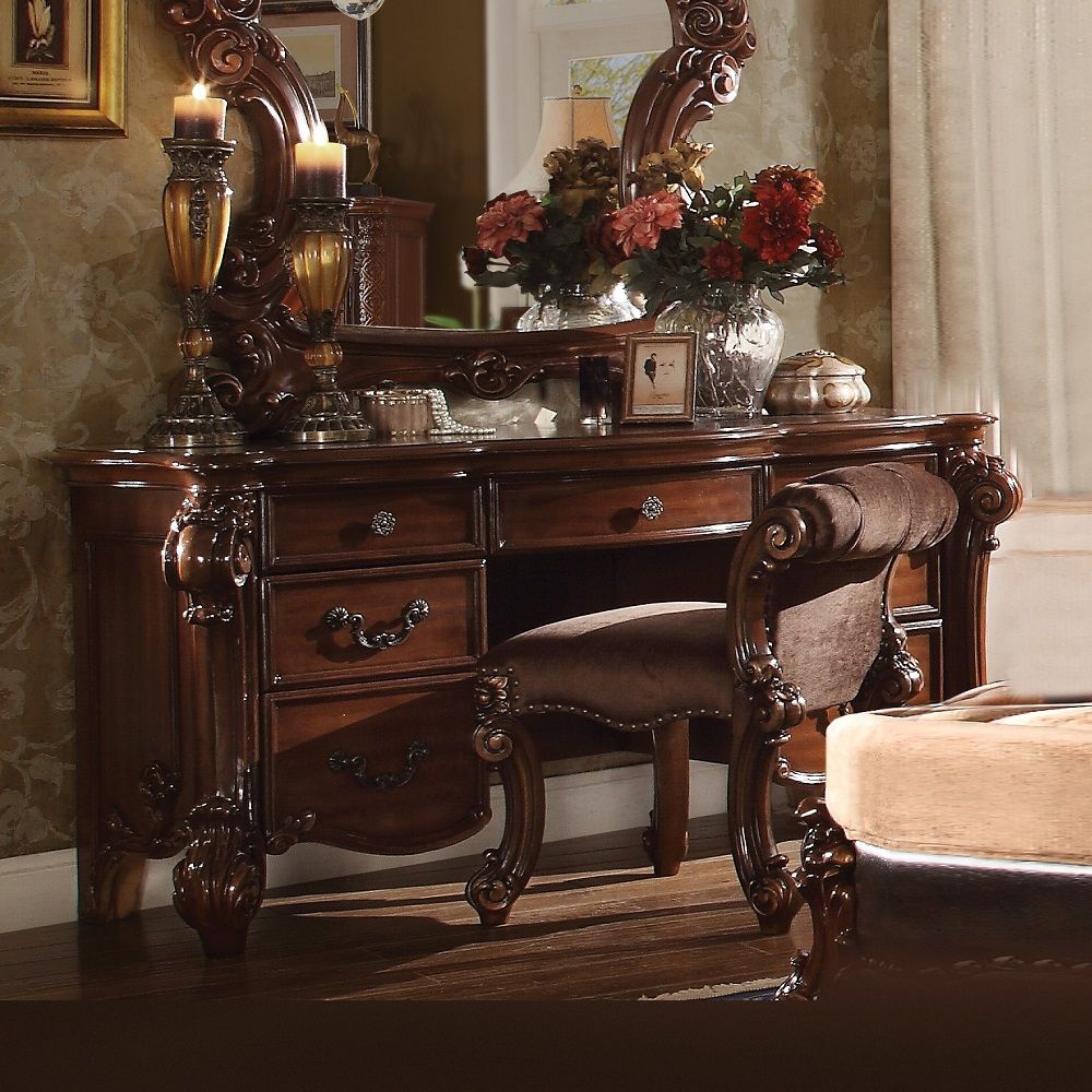 ACME Create an elegant, traditional design in your bedroom with the Vendome vanity desk. | Meri Furniture