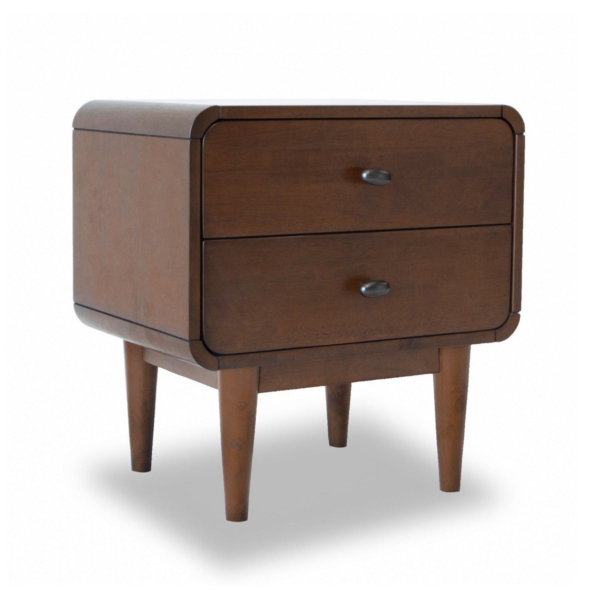 Alexa - Mid-Century Modern Style Night Stand - Brown