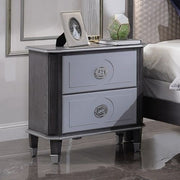 ACME House - Beatrice Nightstand - Charcoal & Light Gray Finish | Meri Furniture